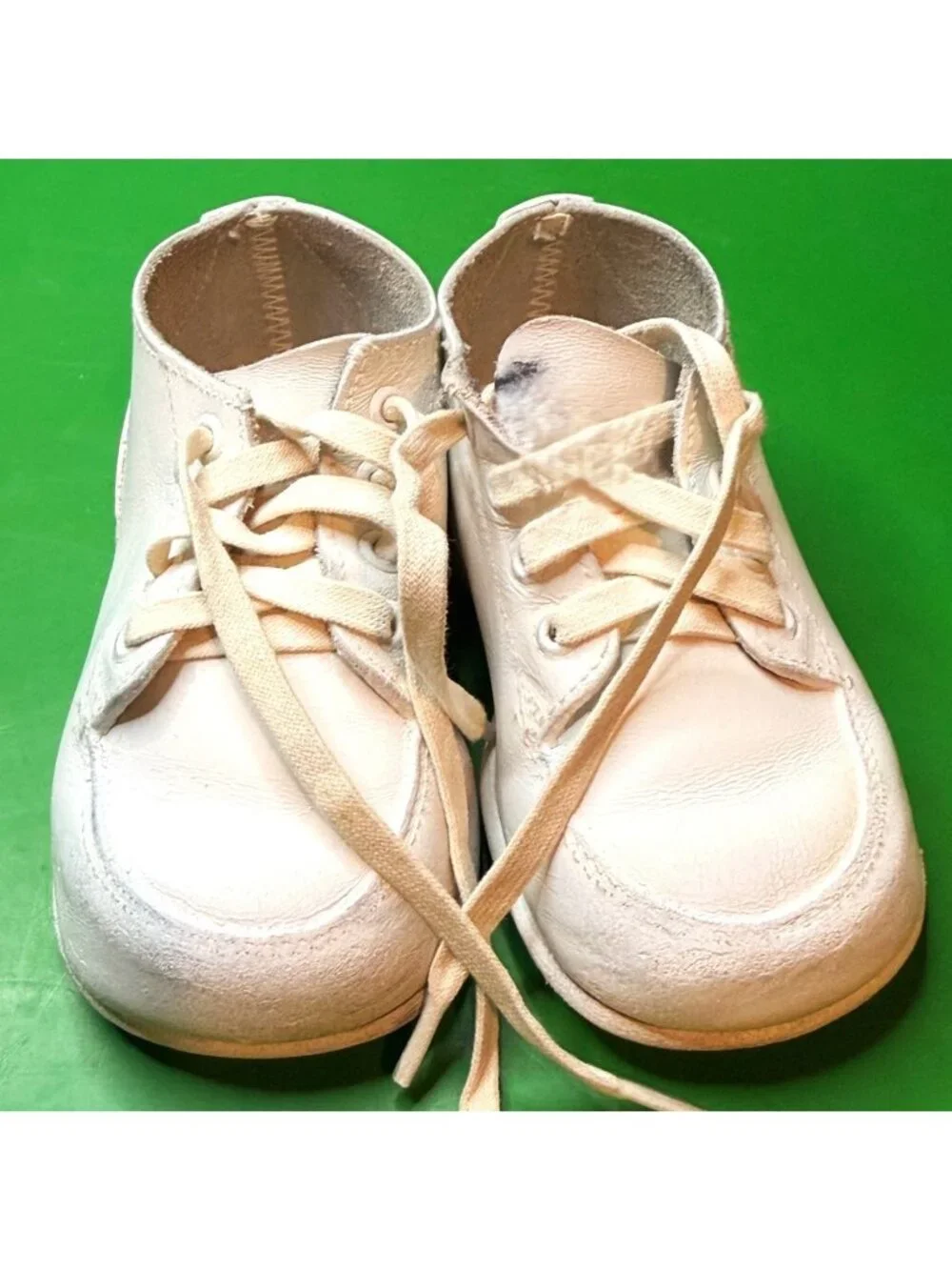 VTG Infant Baby Shoes Lot Stride Rite Leather Moccasin Booties Ruffled Slippers